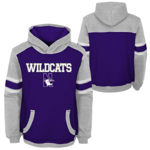 Northwestern University Wildcats Youth Two Tone Purple & Grey Hooded Sweatshirt