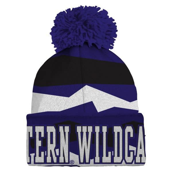 Northwestern University Wildcats Knit Cap with Pom - Image 2