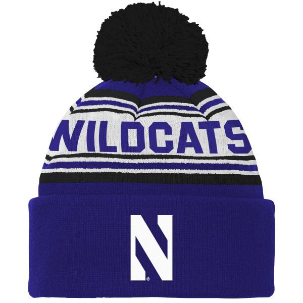 Northwestern University Wildcats Knit Cap with Pom