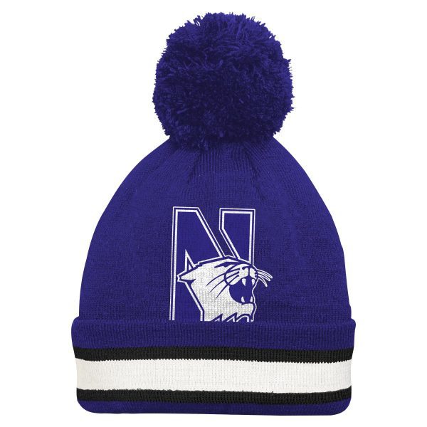 Northwestern University Wildcats Knit Cap with Pom