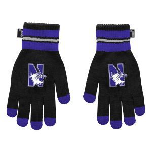 Northwestern University Wildcats Black Gloves