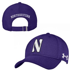 Northwestern University Wildcats Under Armour Adjustable Purple Hat with Stylized Northwestern N Design