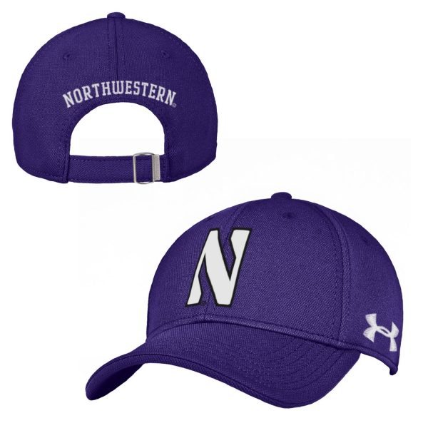 Northwestern University Wildcats Under Armour Adjustable Purple Hat with Stylized Northwestern N Design