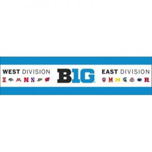 Northwestern University Wildcats Big Ten Conference 2'X8' Banner with East & West Divisions