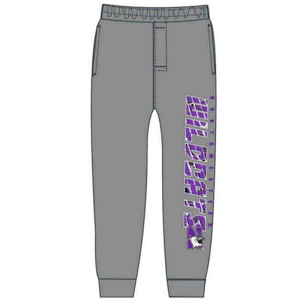Northwestern University Wildcats Adult Light Weight Pants with Elastic Cuffed Bottom