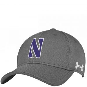 Northwestern University Wildcats Under Armour Adjustable Grey Hat with Stylized Northwestern N Design