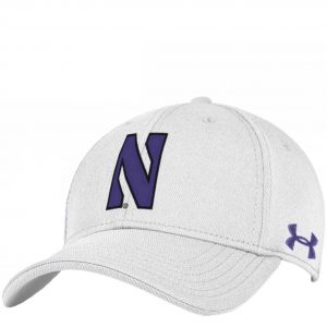 Northwestern University Wildcats Under Armour Adjustable White Hat with Stylized Northwestern N Design