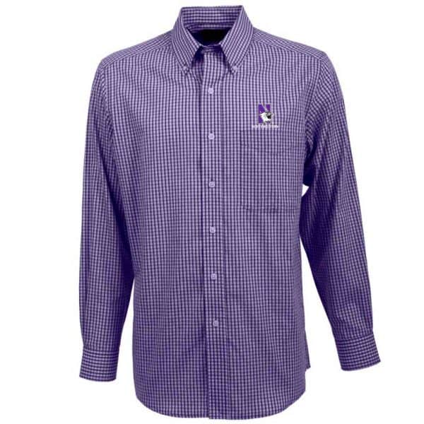 Northwestern University Wildcats Antigua Men's Long Sleeve Casual/Dress Shirt -Associate
