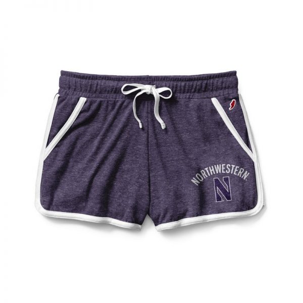 Northwestern University Wildcats Ladies League Purple Triblend Short