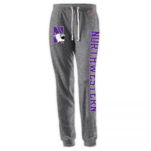 Northwestern University Wildcats Ladies League Heather Grey Triblend Jogger Pants