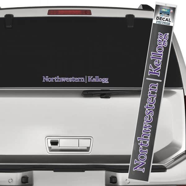 Northwestern University Wildcats Kellogg Design Outside Application Long Decal