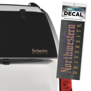 Northwestern University Wildcats Outside Application Decal with Gothic Northwestern University Design-2