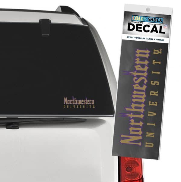 Northwestern University Wildcats Outside Application Decal with Gothic Northwestern University Design-2