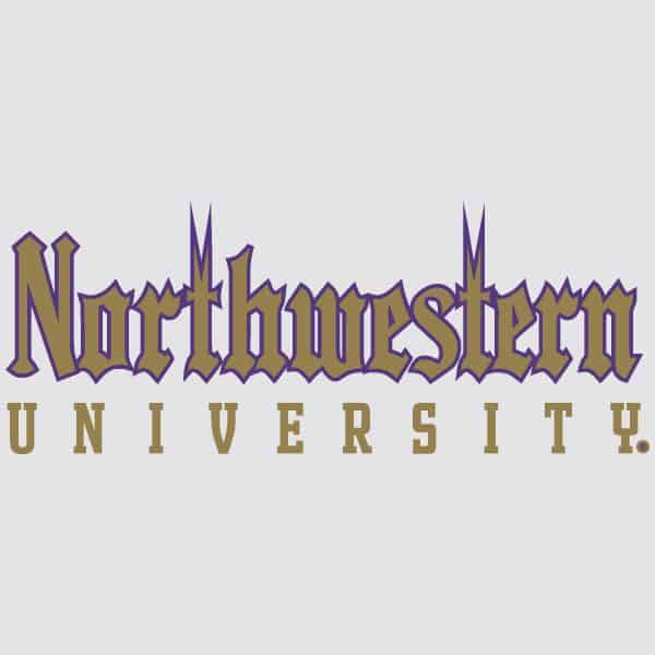 Northwestern University Wildcats Outside Application Decal with Gothic Northwestern University Design-2