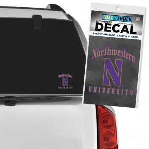 Northwestern University Wildcats Outside Application Decal with Gothic Northwestern University Design with Stylized N-3
