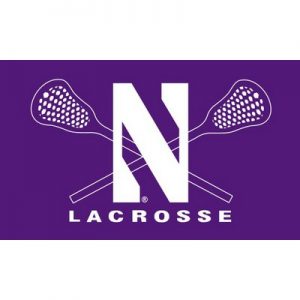 Northwestern University Wildcats 3'X5' Purple Flag with Northwestern Lacrosse Design