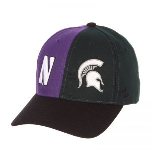 Northwestern University Wildcats House Divided Hat with Michigan State Spartans