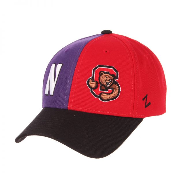 Northwestern University Wildcats House Divided Hat with Cornell Big Red