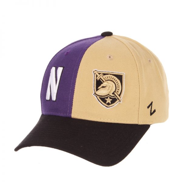Northwestern University Wildcats House Divided Hat with Army Black Knights