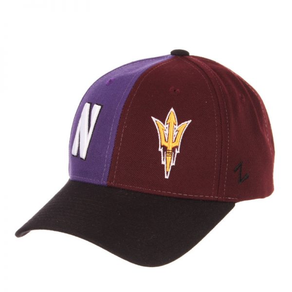 Northwestern University Wildcats House Divided Hat with Arizona State Sun Devils