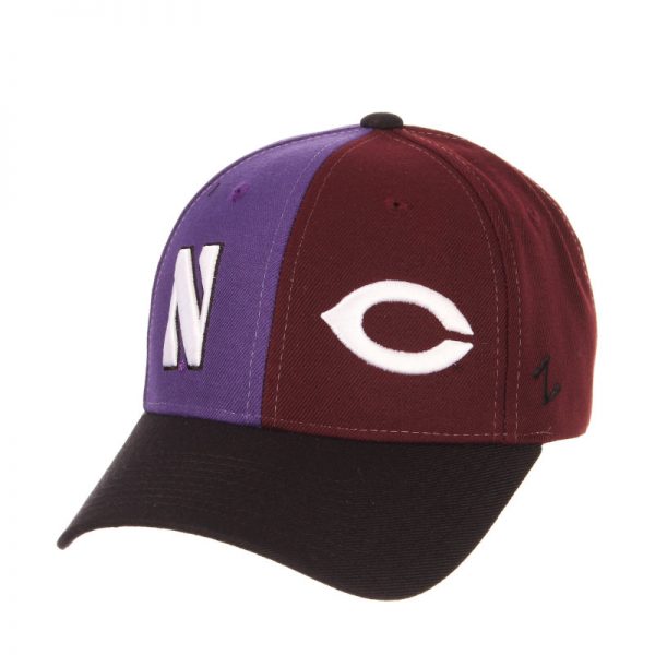 Northwestern University Wildcats House Divided Hat with University of Chicago Maroons