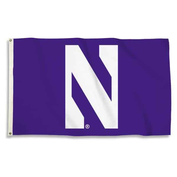 Northwestern University Wildcats Purple 3'X5' Flag with N Design