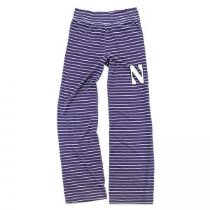 Northwestern University Wildcats Purple Stripe Margo Pant By Boxercraft