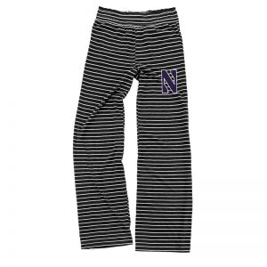 Northwestern University Wildcats Black Stripe Margo Pant By Boxercraft