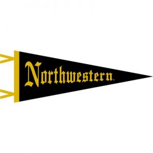 Northwestern University Wildcats 12"X30" Gothic Felt Pennant