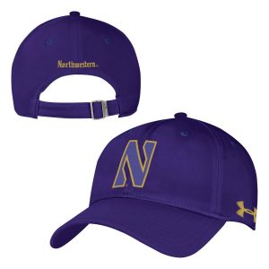 Northwestern University Wildcats Under Armour Renegade Adjustable Purple Hat with Stylized N Gothic Collection Design