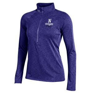 Northwestern University Wildcats Ladies Under Armour Grainy Tech Purple 1/2 Zip