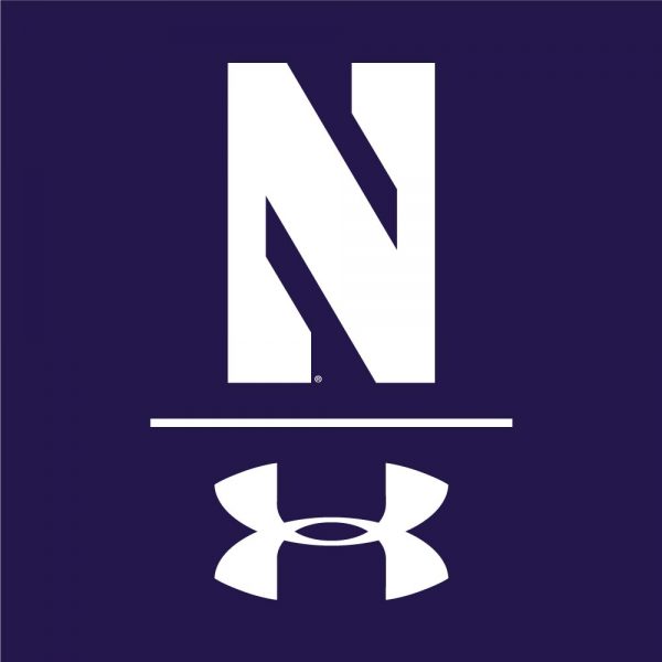 Northwestern University Wildcats Men’s Under Armour Tactical Tech™ Purple Hooded Sweatshirt with Stylized N Design - Image 2
