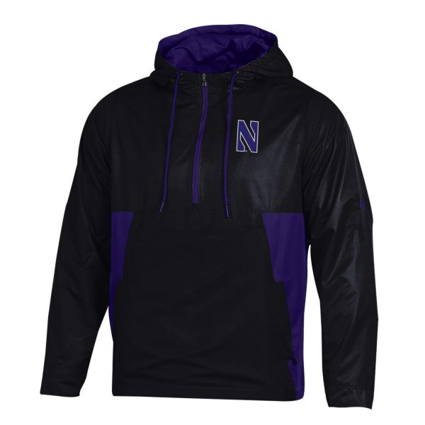 Northwestern University Wildcats Men’s Under Armour Black Pullover Anorak Jacket