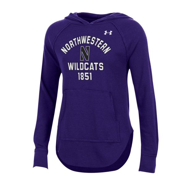Northwestern University Wildcats Ladies Under Armour Purple Waffle Hood