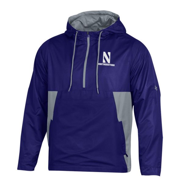 Northwestern University Wildcats Men’s Under Armour Purple Pullover Anorak Jacket