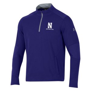 Northwestern University Wildcats Men’s Under Threadborne Ridge Purple Pullover 1/4 Zip