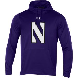 Northwestern University Wildcats Youth Under Armour Tactical Tech™ Purple Hooded Sweatshirt with Stylized N Design