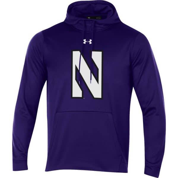 Northwestern University Wildcats Youth Under Armour Tactical Tech™ Purple Hooded Sweatshirt with Stylized N Design