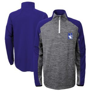 Northwestern University Wildcats Youth Two Tone Purple & Grey Pullover 1/4 Zip