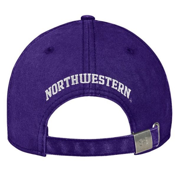 Northwestern University Wildcats Under Armour Adjustable Two-Tone Purple & Black Hat with Stylized Northwestern N Design - Image 2