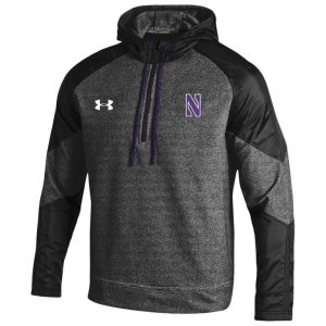 Northwestern University Wildcats Men’s Sideline Under Armour Men's CGI Superior Fleece Hooded 1/4 Zip Jacket