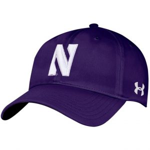 Northwestern Wildcats Under Armour Purple Flexfit Hat with Stylized Northwestern N Design