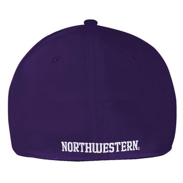 Northwestern University Wildcats Under Armour Purple Flexfit Hat with Stylized Northwestern N Design - Image 2