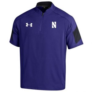 Northwestern University Wildcats Men’s Sideline Under Armour Purple Short sleve Mastermind Cage Jacket