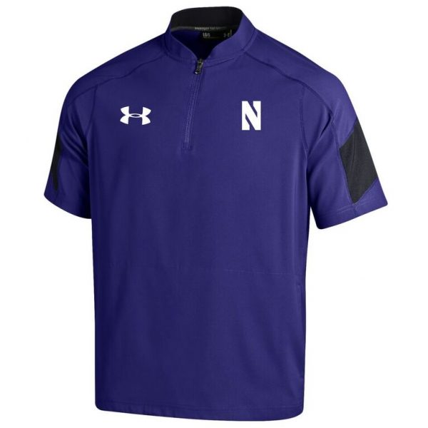 Northwestern University Wildcats Men’s Sideline Under Armour Purple Short  sleve Mastermind Cage Jacket