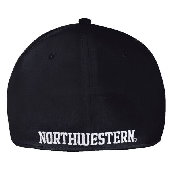 Northwestern University Wildcats Under Armour White Flexfit Hat with Stylized Northwestern N Design - Image 2
