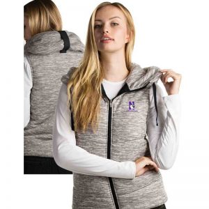 Northwestern University Wildcats Women's Antigua Shutout Full Zip Hooded Vest Jacket