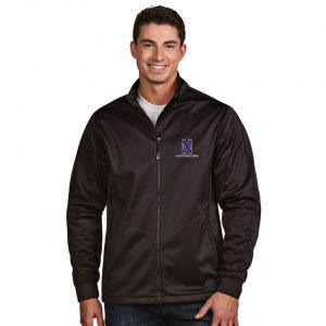 Northwestern University Wildcats Men's Antigua Golf Jacket in Black