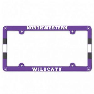 Northwestern Wildcats Full Color Plastic Universal License Plate Frame