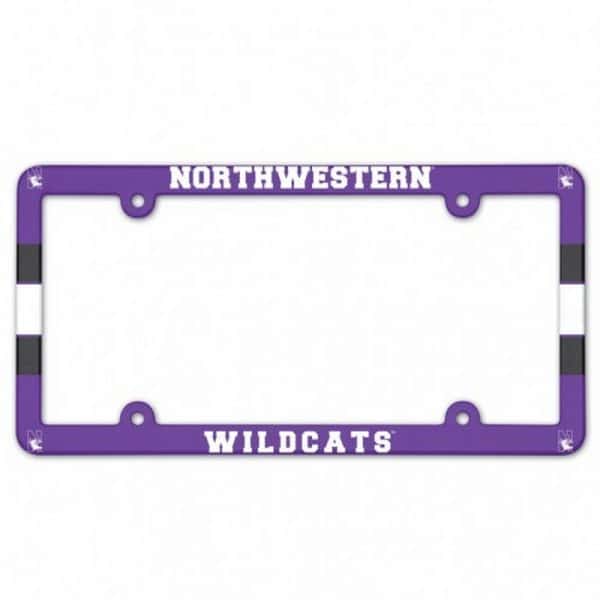 Northwestern Wildcats Full Color Plastic Universal License Plate Frame